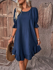 Cecilia Wentford | Ruffle Hem Midi Dress For Women