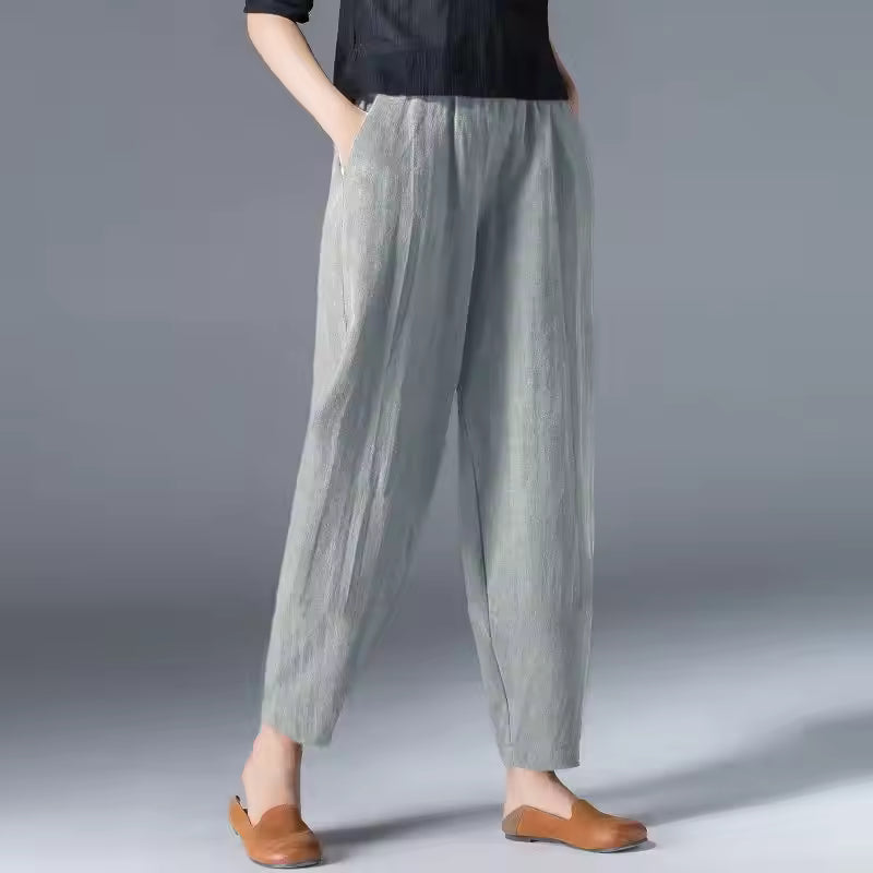 Henrietta Voss | Lightweight Linen Tapered Trousers For Women