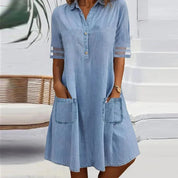 Louisa Tremaine | Casual Denim Midi Dress For Women