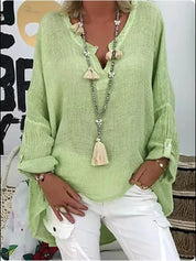 Serena Caldwell | Relaxed Long Sleeve Cotton Blouse For Women