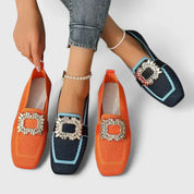 Arabelle Fontcourt | Embellished Buckle Flat Loafer For Women