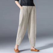 Henrietta Voss | Lightweight Linen Tapered Trousers For Women