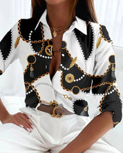 Claudia Pemberton | Geometric Colour Block Long Sleeve Shirt For Women
