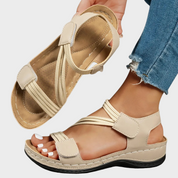 Marcella Dunvore | Elastic Strap Flat Sandals For Women