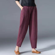Henrietta Voss | Lightweight Linen Tapered Trousers For Women