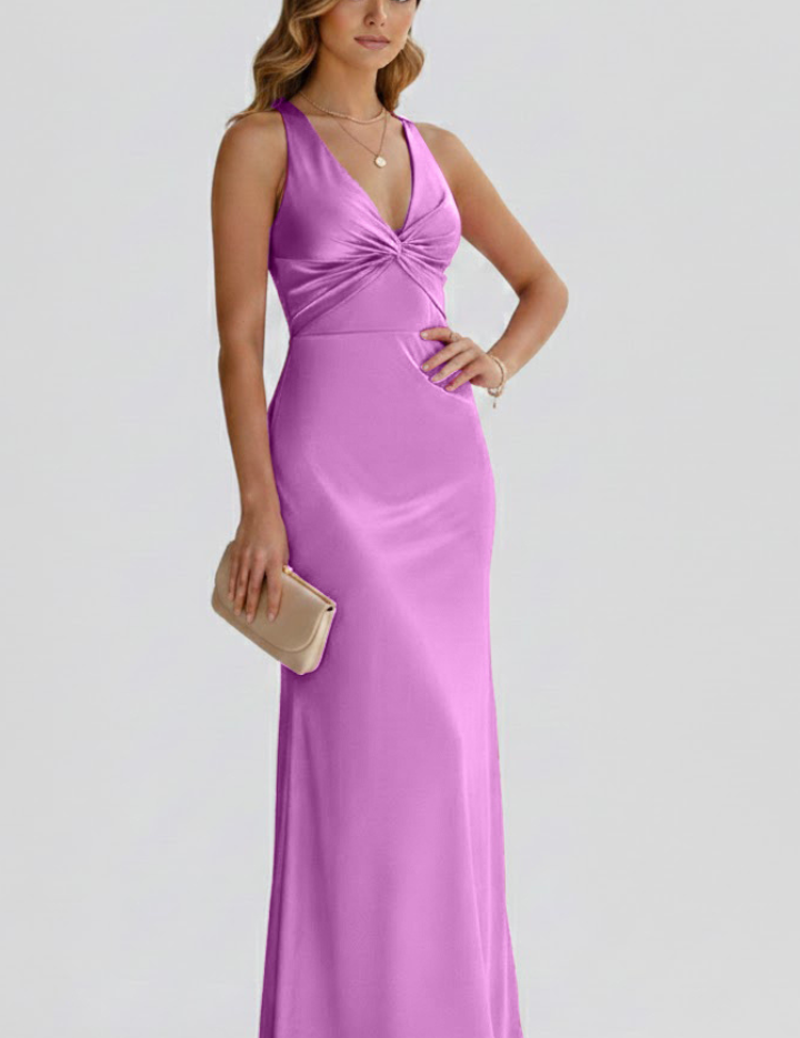 Antoinette Lacroix | Twist-Front V-Neck Maxi Dress For Women