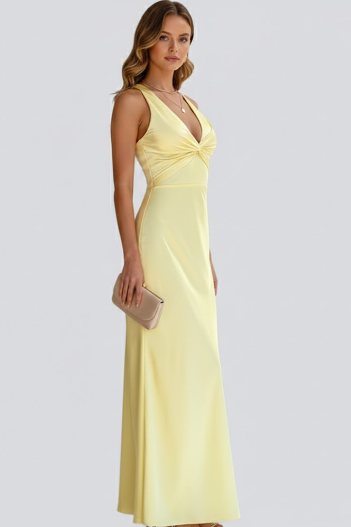 Antoinette Lacroix | Twist-Front V-Neck Maxi Dress For Women