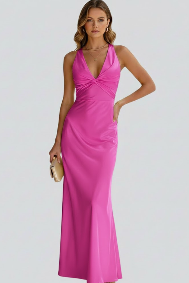 Antoinette Lacroix | Twist-Front V-Neck Maxi Dress For Women