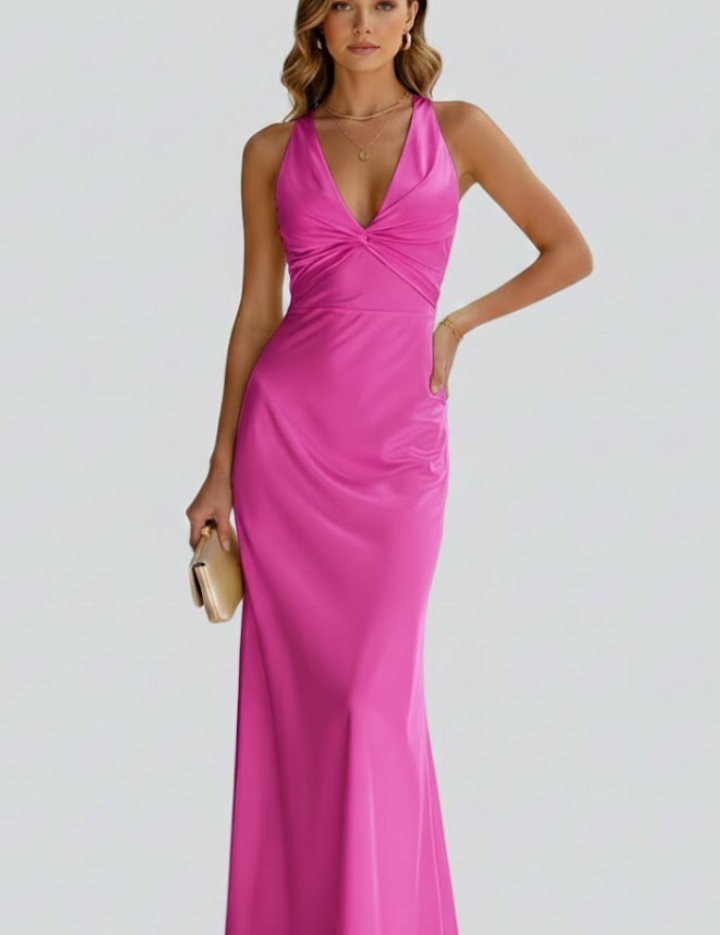 Antoinette Lacroix | Twist-Front V-Neck Maxi Dress For Women