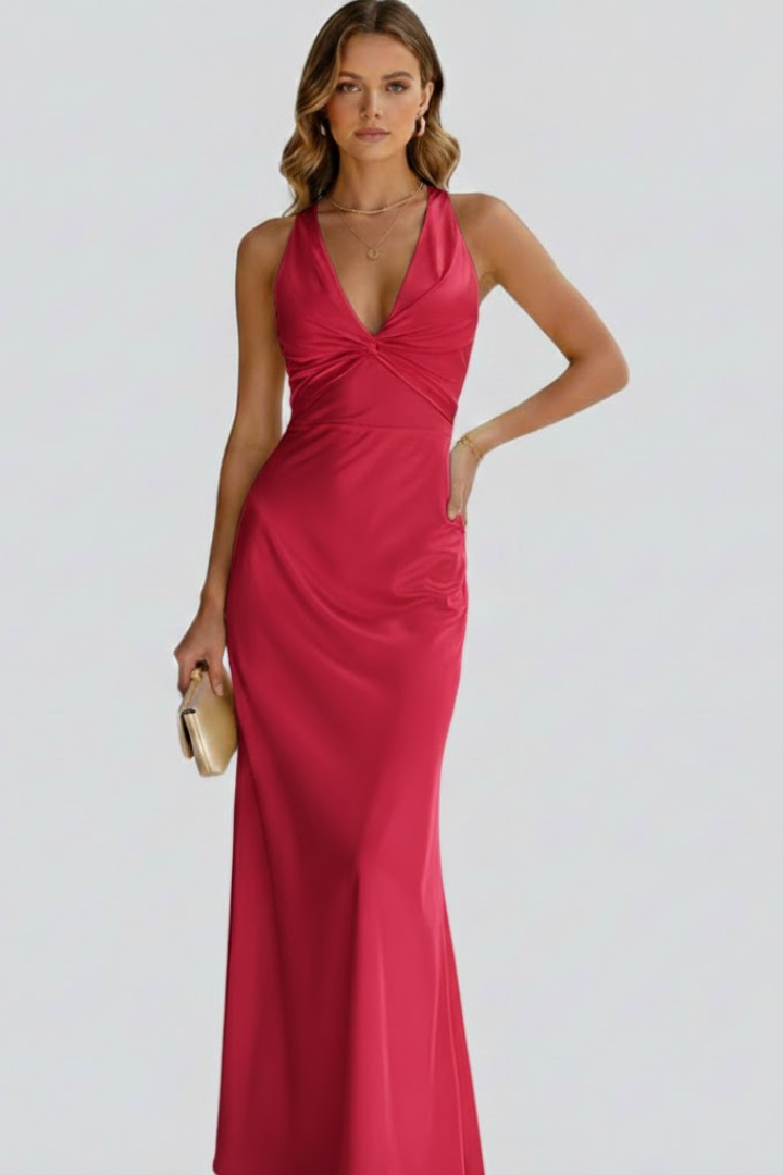 Antoinette Lacroix | Twist-Front V-Neck Maxi Dress For Women