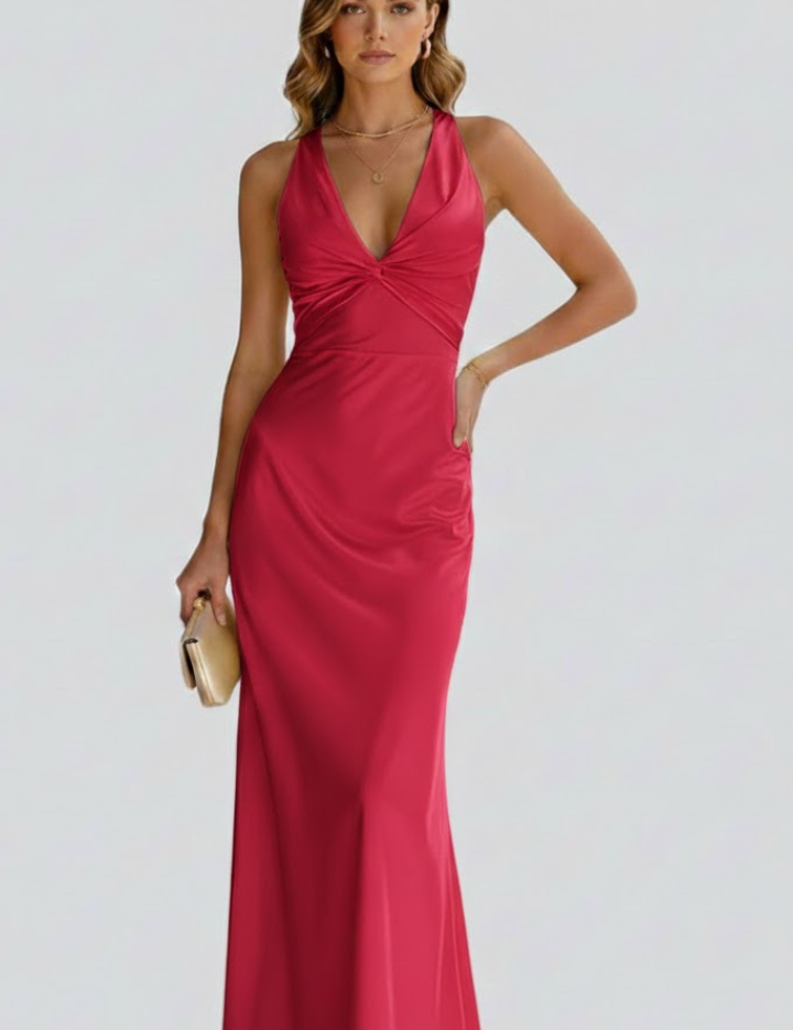 Antoinette Lacroix | Twist-Front V-Neck Maxi Dress For Women