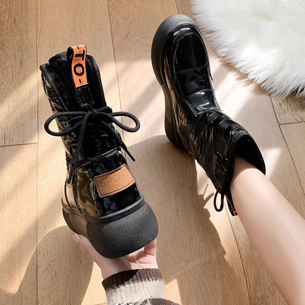 Marguerite Foxwell | White Platform Snow Boots For Women