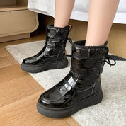 Marguerite Foxwell | White Platform Snow Boots For Women