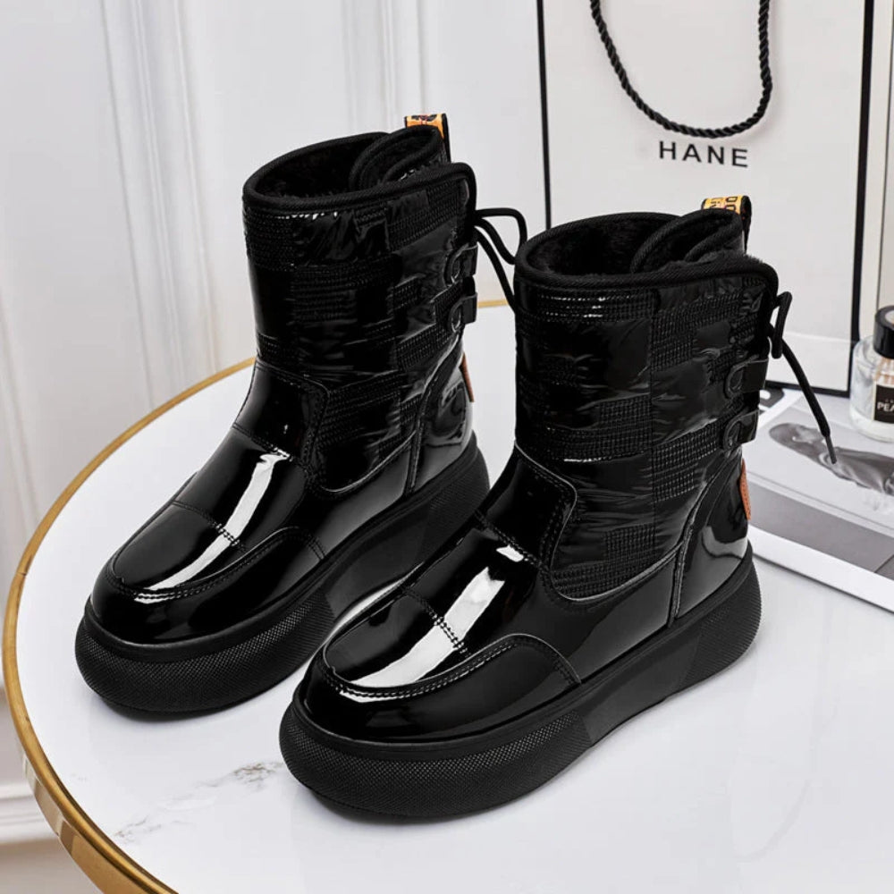 Marguerite Foxwell | White Platform Snow Boots For Women