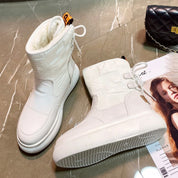Marguerite Foxwell | White Platform Snow Boots For Women