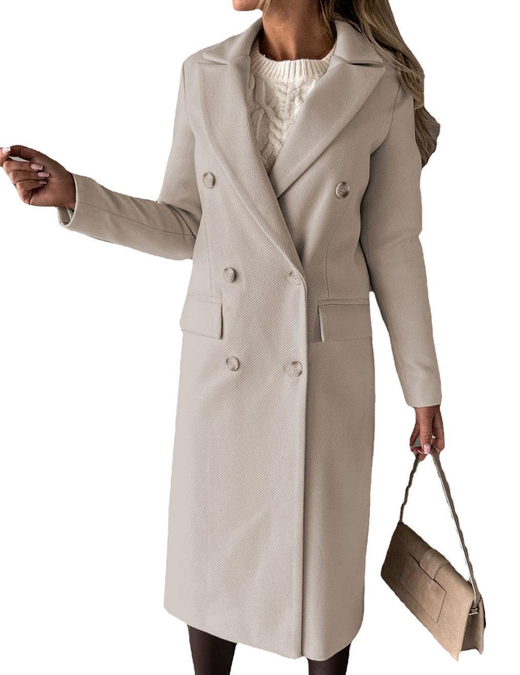 Claudia Renforth | Double-Breasted Longline Overcoat For Women