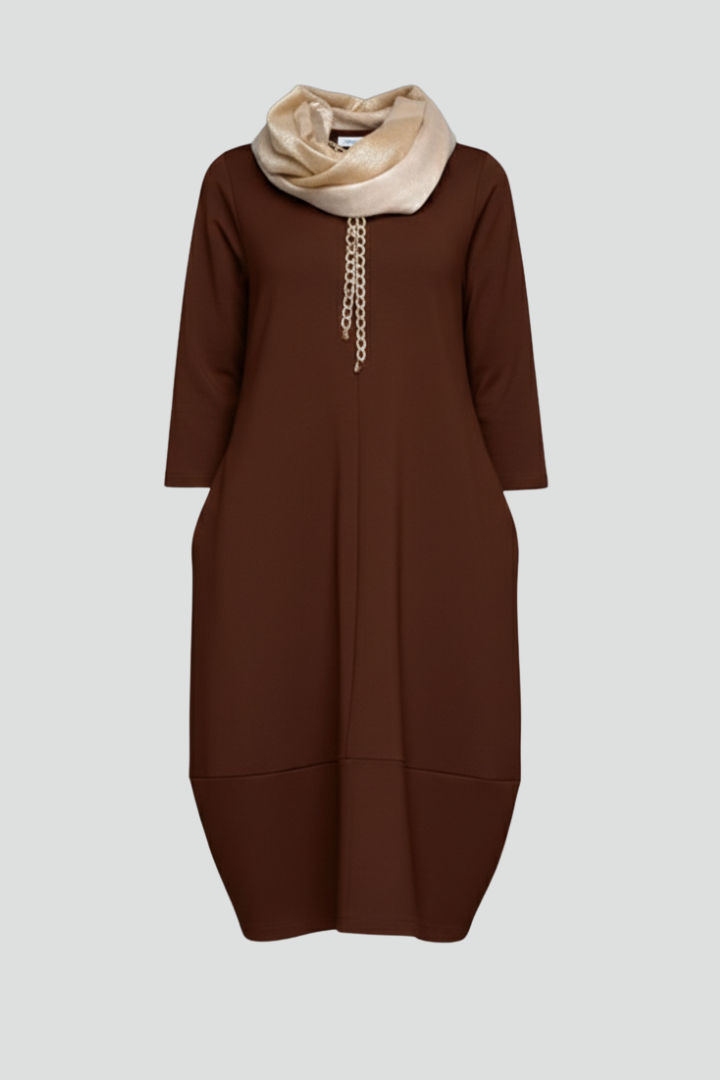 Theodora Blanchet | Relaxed Midi Dress with Pockets For Women