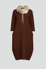 Theodora Blanchet | Relaxed Midi Dress with Pockets For Women