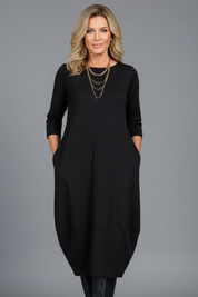 Theodora Blanchet | Relaxed Midi Dress with Pockets For Women