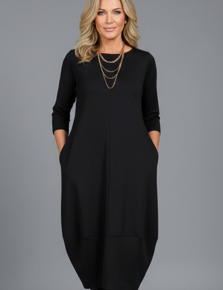 Theodora Blanchet | Relaxed Midi Dress with Pockets For Women