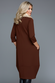 Theodora Blanchet | Relaxed Midi Dress with Pockets For Women