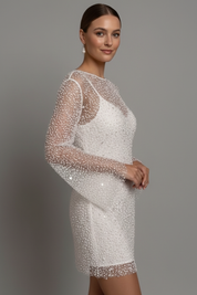 Seraphine Aldwell | Long Sleeve Sequin Mini Dress For Women