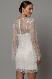 Seraphine Aldwell | Long Sleeve Sequin Mini Dress For Women