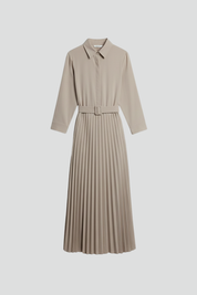 Claudette Moreau | Belted Pleated Midi Dress For Women