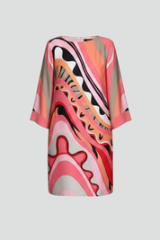 Charlotte Waverly | Abstract Print Midi Dress For Women