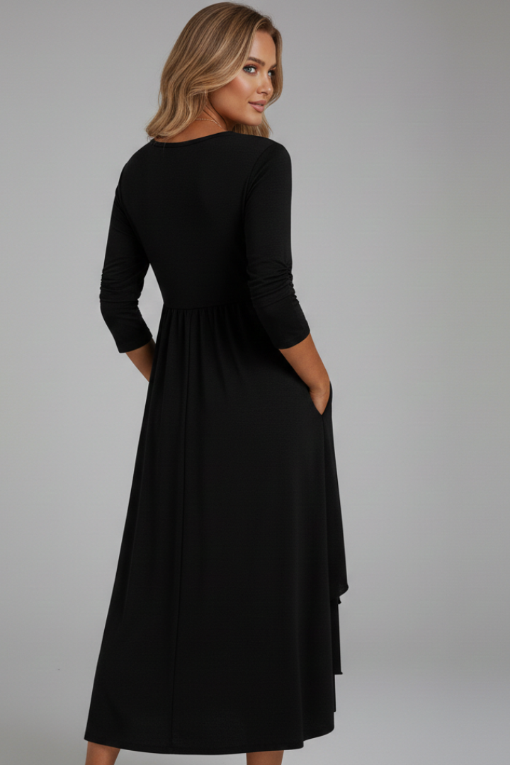 Natalie Thornton | Long Sleeve Midi Dress with Heart Detail For Women