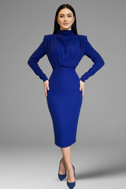 Evangeline Crestmore | Long Sleeve Midi Dress For Women