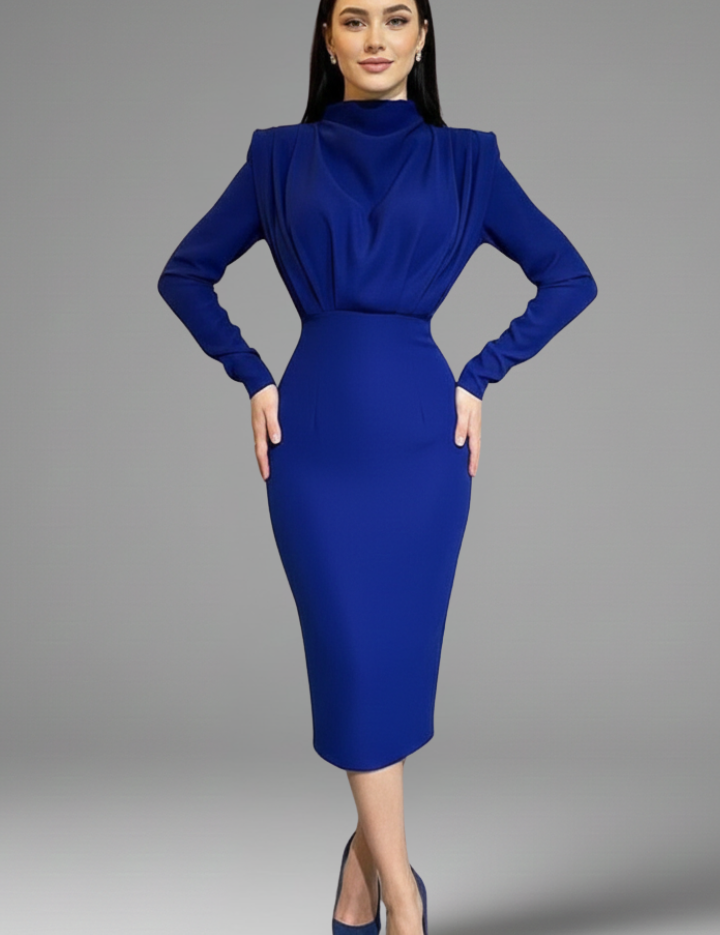 Evangeline Crestmore | Long Sleeve Midi Dress For Women