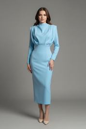 Evangeline Crestmore | Long Sleeve Midi Dress For Women
