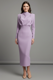 Evangeline Crestmore | Long Sleeve Midi Dress For Women