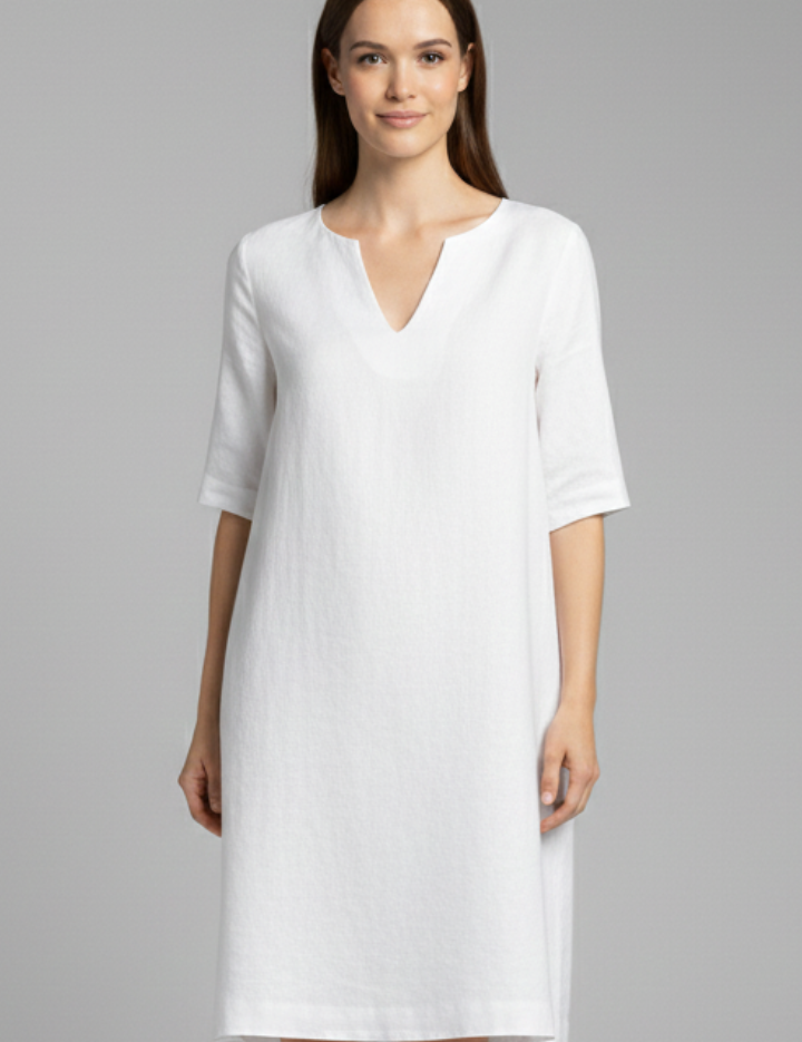 Eleanor Voss | Black V-Neck Midi Dress For Women
