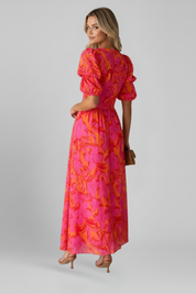 Delphine Sorrento | Tropical Print Maxi Dress For Women