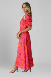 Delphine Sorrento | Tropical Print Maxi Dress For Women