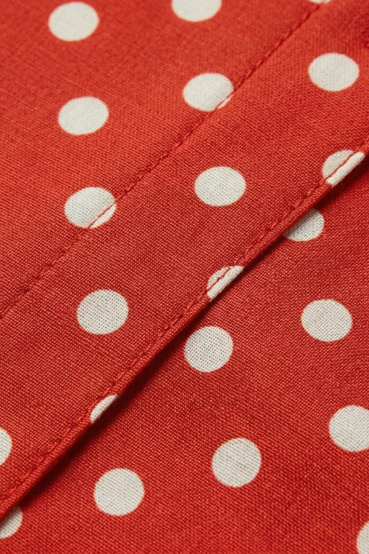 Miriam Hollingsworth | Red Polka Dot Midi Dress For Women