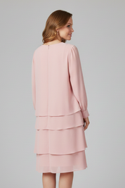 Isabelle Fontaine | Long Sleeve Tiered Midi Dress For Women