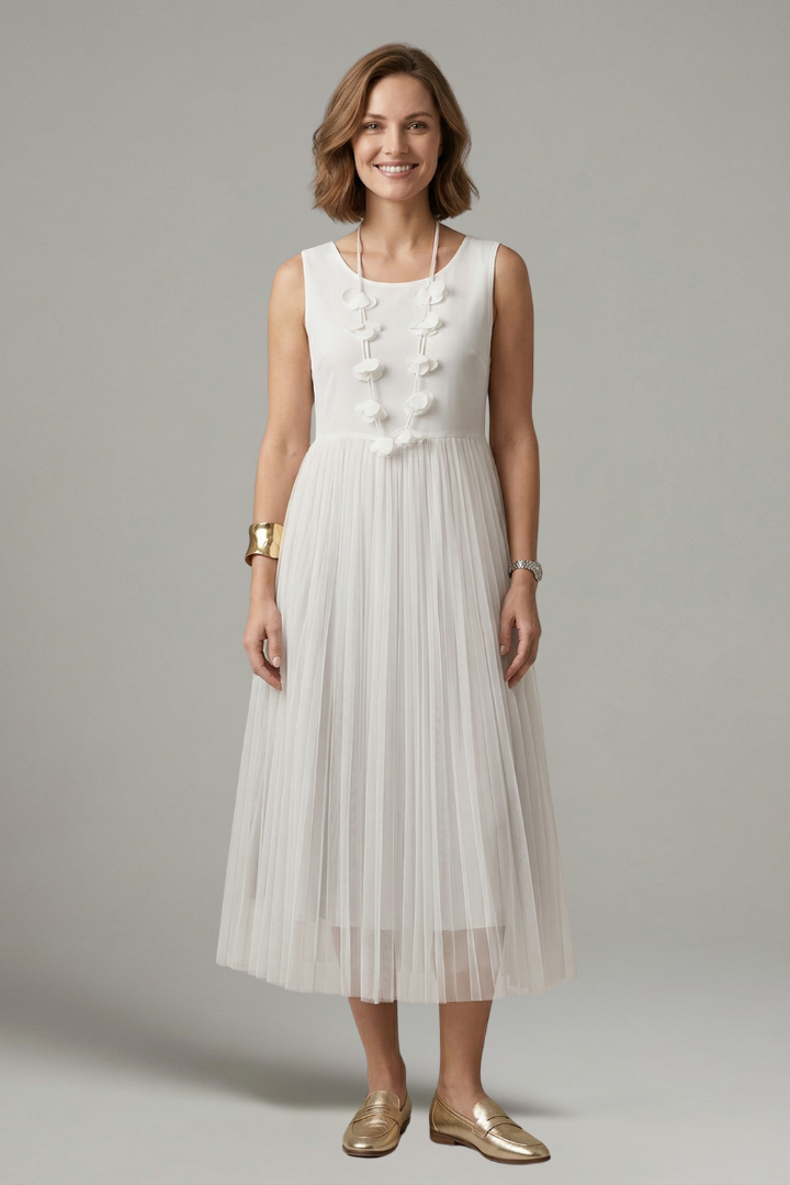 Adelaide Tremaine | Knit & Tulle Midi Two-Piece Set For Women