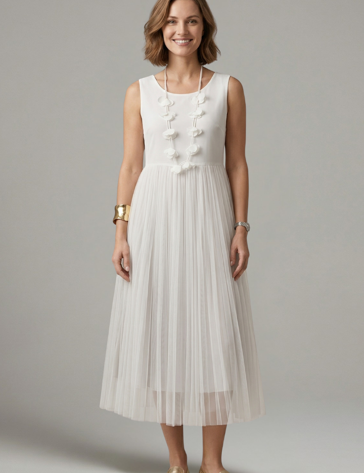 Adelaide Tremaine | Knit & Tulle Midi Two-Piece Set For Women