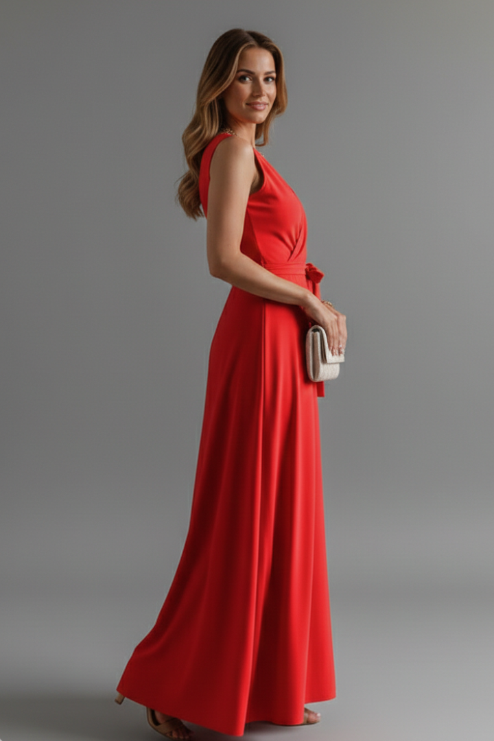 Vivienne Colette | Sleeveless Wrap Maxi Dress For Women