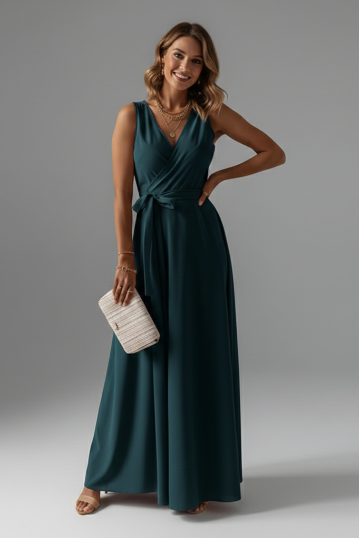 Vivienne Colette | Sleeveless Wrap Maxi Dress For Women