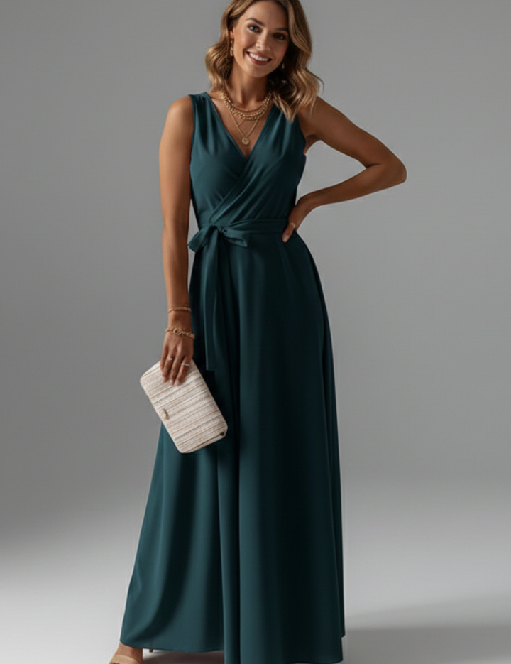 Vivienne Colette | Sleeveless Wrap Maxi Dress For Women