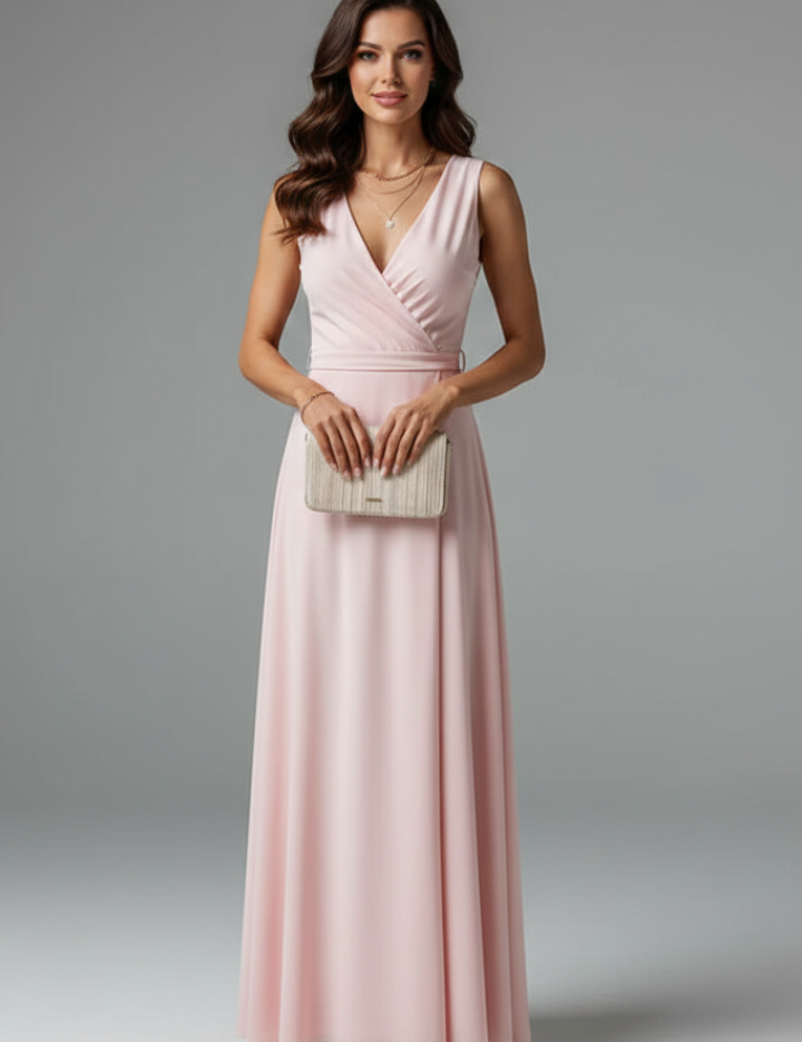 Vivienne Colette | Sleeveless Wrap Maxi Dress For Women