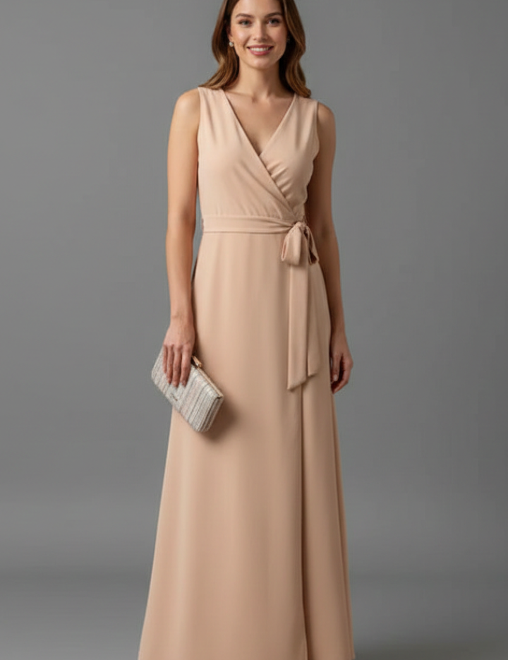 Vivienne Colette | Sleeveless Wrap Maxi Dress For Women