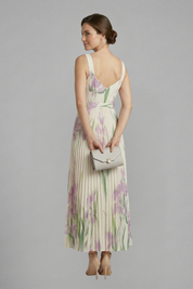Mirabel Fontclair | Floral Pleated Maxi Dress For Women