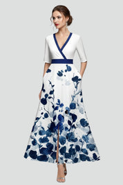 Annabelle Forsythe | Floral Print V-Neck Maxi Dress For Women