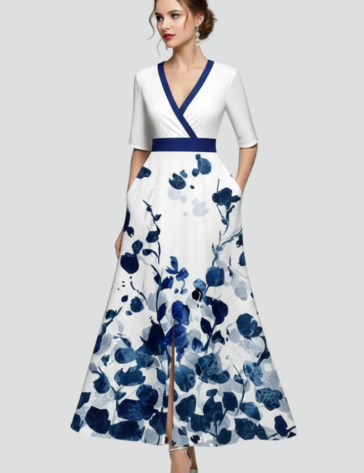 Annabelle Forsythe | Floral Print V-Neck Maxi Dress For Women