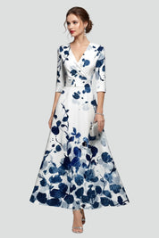 Annabelle Forsythe | Floral Print V-Neck Maxi Dress For Women